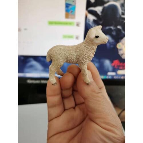 5cm PVC Crouching and Standing Lamb Sheep Models Farm Animal Models Learning Tools Toys Gifts