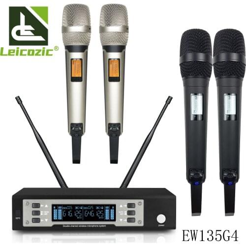 Leicozic True diversity EW135G4 Wireless Microfono Professional Stage Microfone profissional Mikrofon Wireless Mic 615-655Mhz