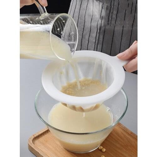 100/200/400 Mesh Kitchen Ultra-fine Mesh Strainer Kitchen Nylon Mesh Filter Spoon For Suitable For Soy Milk Coffee Milk Yogurt