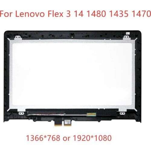 14" replacement For Lenovo Flex 3 14 Flex 3-14 1480 1435 1470 assembly panel LCD LED display+touch screen+bezel monitor