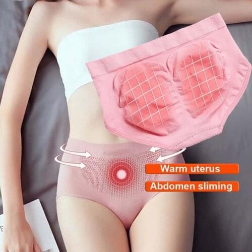 3D Women Panties Warm Uterus Abdomen Shaping Cotton Breathable Underwear Buttock Lifting Mid Rise Brief Lady Body Shaper Briefs