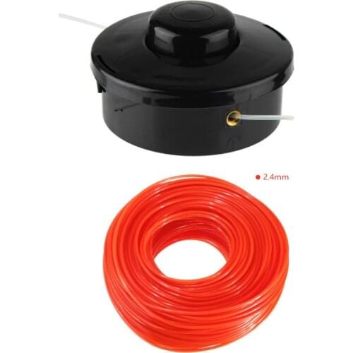 Universal Strimmer Head Petrol Strimmer Replacement Head M10 x 1.25 2.4mm Grass Trimmer Line Brushcutter Nylon Rope Wire Round