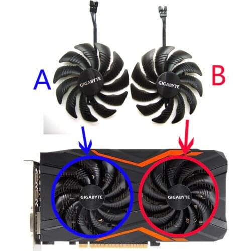 FreeShipping New 87MM PLD09210S12HH 0.40A 4Pin Cooling Fan For Gigabyte GeForce RX580/570 GIGABYTE GV-RX5 Video Card Cooler Fans