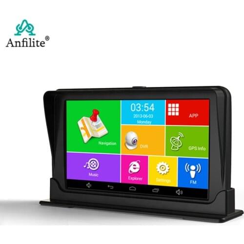 Anfilite 7 Inch Screen FHD 1080P car dvr dashcam Android 768M 16GB GPS Car GPS Navigation FM Rear View Camera Free GPS Map