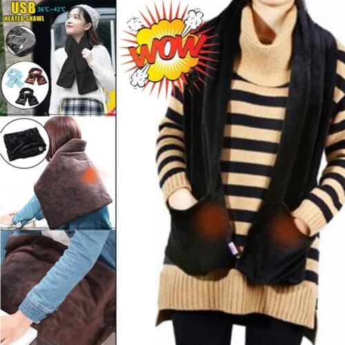 High Quality Fiber Heating Blanket Electric Blanket Washable Comfortable USB Heated Scarf Shawl Carbon Home Cocina