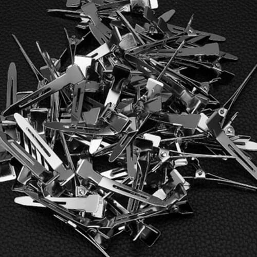 DIY 4.5cm Hair clip positioning duckbill clip partition Hairpin Pet Dog handmade accessories bow clip 100pcs/lot