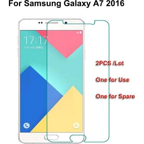 2PCS sFor Glass Samsung Galaxy A7 2016 Screen Protector Tempered Glass For Samsung Galaxy A7 2016 Glass A710 Phone Film 9H 2.5D