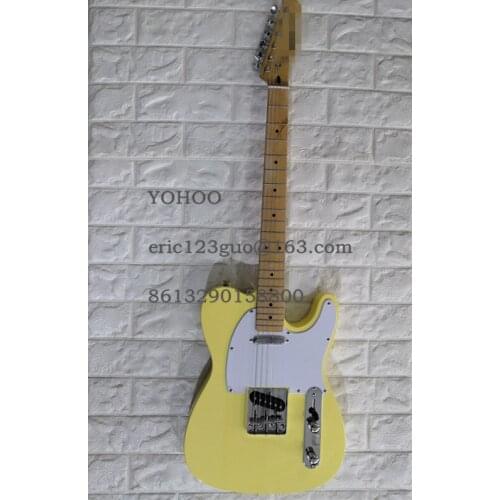 Factory custom Cream telr guitar Chrome Hardwares White Pickguard customized!PayPal available!T-2