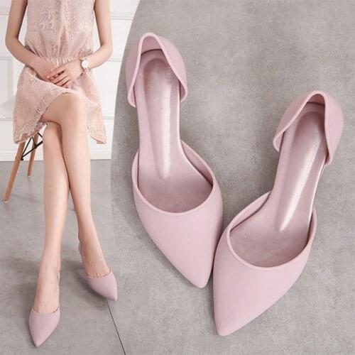 Womens Ladies Women Pointed Toe Woman Thick Heels Female 2020 Fashion Crystal Jelly Shoes