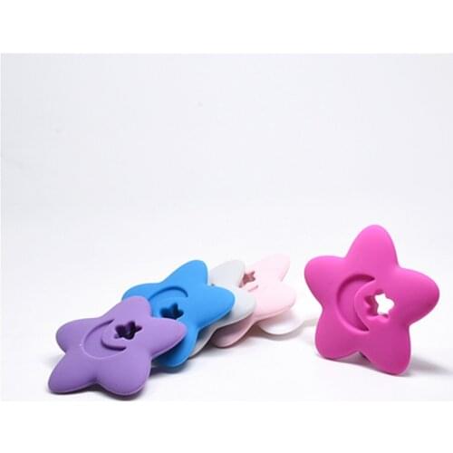 20 PCS Star Baby Silicone Teether Food Grade Teether Star For Baby Pacifier Clip Chain Teething Nursing Necklace DIY Project