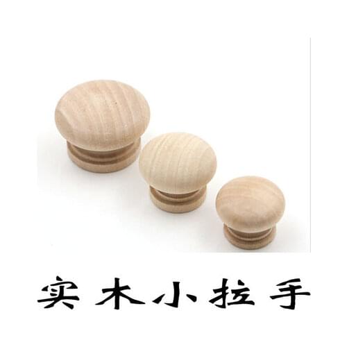 28/34/44mm Crude wood Cabinet Drawer Wardrobe Knobs Door Pull Kitchen Handle Furniture Hardware Natural Wooden