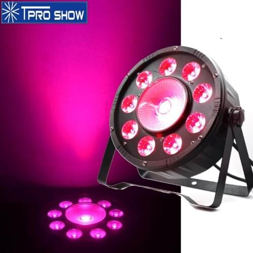 9+30W RGB PAR Light Cob Par Dmx Party Lights Flat Spotlight Wash Strobe Stage Lighting Effect For Wedding Club Dmx Sound Auto