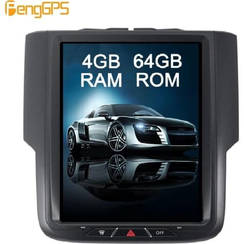 Car Stereo Multimedia Unit for Dodge RAM 2014-2018 Vertical Screen GPS Navigation 4K Android 9.0 Fast Boot 1920*1080 4+64G PX-6