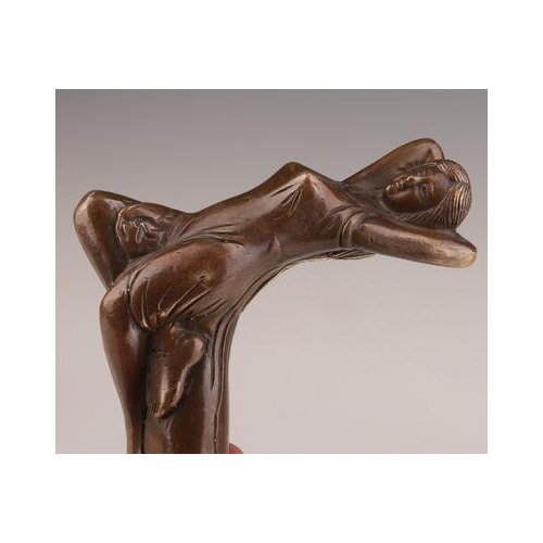 Free shipping WALKING STICK CANE HEAD BRONZE CASTING WOMAN STATUE ACCESSORIES COLLECTABLE