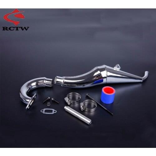 Side Exhaust Pipe Set for 1/5 Scale Rovan KM 4WD BAJA Rc Car Parts BAJA/4WD