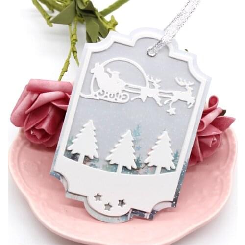 KSCRAFT Winter Present Tag Metal Cutting Dies Stencils for DIY Scrapbooking Decorative Embossing Paper Card Making Craf