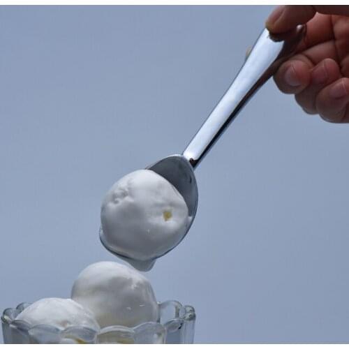 Zinc alloy spoon kitchen ice cream mashed potatoes watermelon jelly yogurt cookies spring handle scoop kitchen accessories