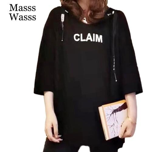 Masss Wasss New Fashion Summer 2021 Ladies Printed Loose Sweatshirt Women Hooded Fitness Style Hoodies Girl Streetwear Plus Size