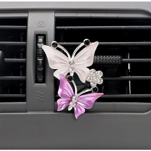 Air Freshener Air Conditioner Outlet Clip Fragrance Natural Smell Butterfly Car Perfume Decoration Auto Accessories