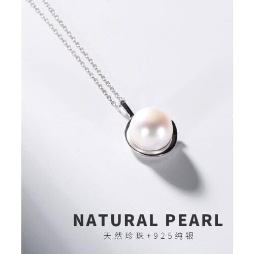 Natural Freshwater Pearl Necklace For Women 11mm Diameter Necklace Beads Jewelry 45cm Length 925 Silver Necklace Fashion Jewelry