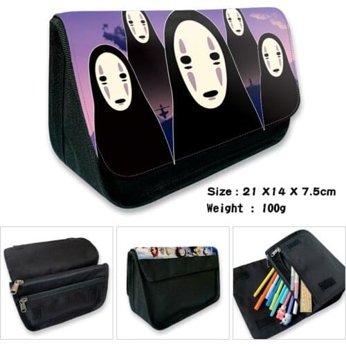 Anime My Neighbour Totoro Casual Make Up Pencil Case Hook&Loop Bags Fashion Bag Student Teenger Pen Bag Cosmetic Bags