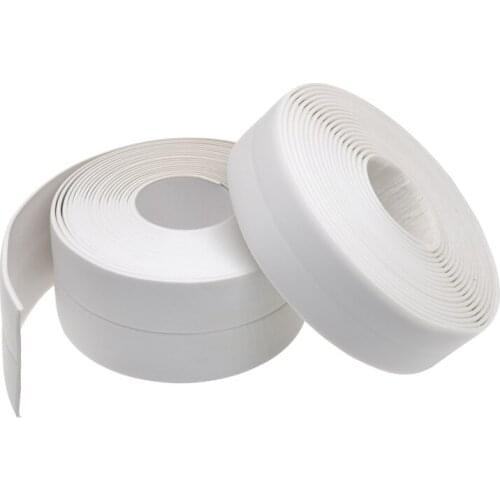 QDRR 3.2mx38mm Bathroom Shower Sink Bath Sealing Strip Tape White PVC Self adhesive Waterproof Wall Sticker for Bathroom Kitchen