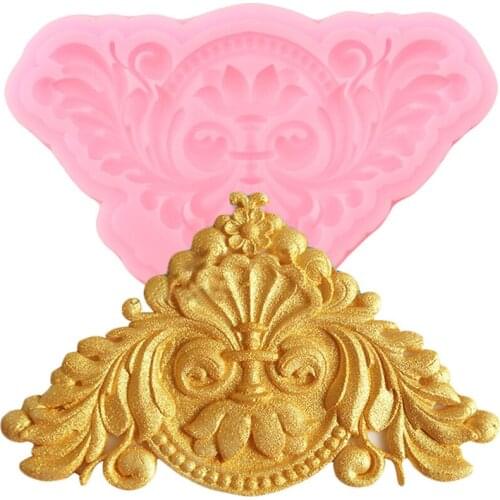 Relief Cake Border Silicone Molds Sugarcraft Cupcake Topper Mould Candy Resin Clay Mold Chocolate Fondant Cake Decorating Tools