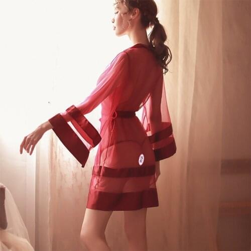 Luxurious Sexy Lingerie Robe Dress Women Porno Lingerie Sexy Hot Temptation Erotic Underwear Nightwear Sex Night Exotic Apparel