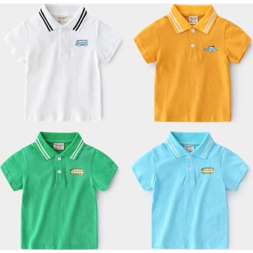 New Summer Children Boys Polo Shirt Fashion Solid Cotton Short Sleeve Shirt For Kids Wear Baby Boy Girl Tops Tees Clothes
