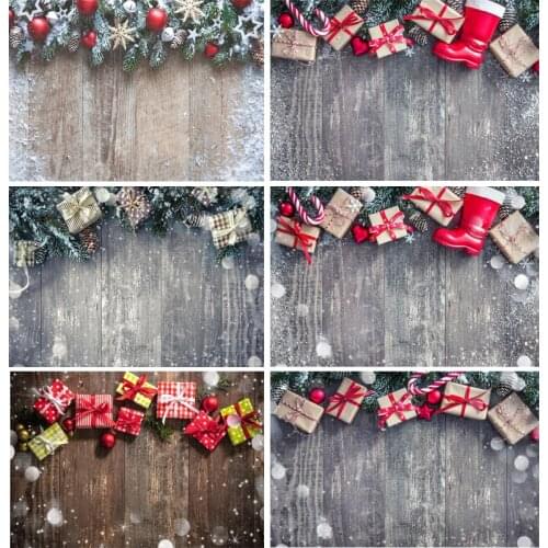 SHENGYONGBAO Art Fabric Christmas Day Photography Backdrops Prop Christmas Tree Festival Photo Studio Background XT20924SD-04