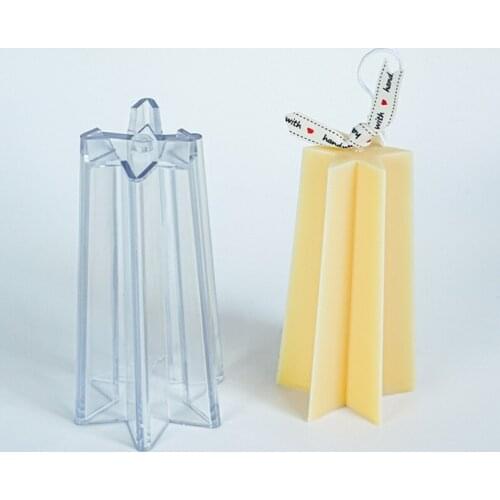 Six-pointed Star Tower Candle Mold Handmade Plastic Aromatherapy Candle Making