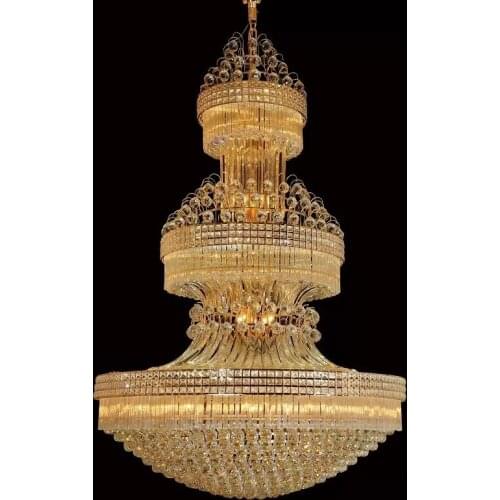Modern Chandelier Gold Crystal Chandeliers Lights Fixture Home Lighting LED Lamp Crystal Hanging Light AC90V-260V D100cm D150cm