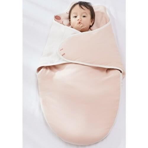 Baby Carriage Sack Cute Bear Embroidered Design Sleeping Bag Baby Embrace Sleeping Bag Boys Girls Anti-Startle Blanket Quilt