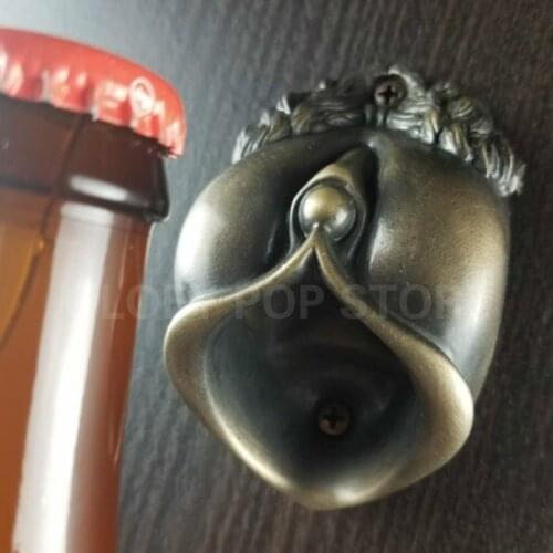 Antique Bronze Corkscrew Bottle Bar Standard Creative Wall Hanging Iron Beer Wine Opener New Home Decor Crafts Bar Tools Rustic