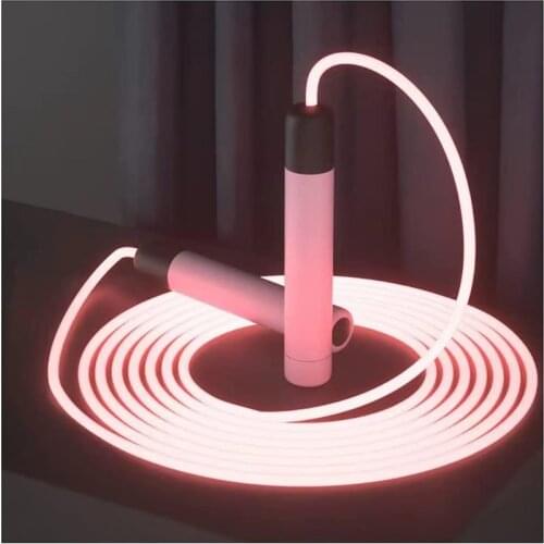 Led Glowing Skipping Rope, Kids Adult Night Sports, Fitness and Body Shaping Training Light Up Jump Rope Adjustable Length