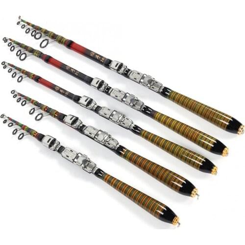 1.2m/1.5m/1.8m/2.1m/2.4m Telescopic Fishing Rod Carbon Sea Fish Rod Carp Fishing Rod Outdoor Winter Fishing Rod