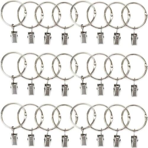 10PCS Metal Snap Ring Curtain Buckle Simple with Opening Multifunction Hooks Hanger Racks Household Supplies