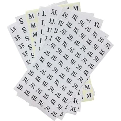 13mm Round Paper Sticker Labels For Clothing Size Adhesive Printed Tag For Clothes Tags With Back Stick Back