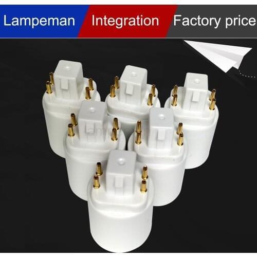 15pcs/lot GX24 to E27 Adapter GX24Q to E27 E26 Lamp Light Bulb Lamp Adapter Converter Holder Lamp Base Converter New Arrival