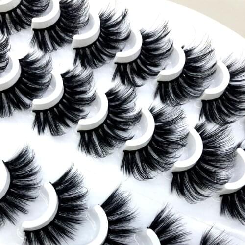 16/20 Pairs Eyelashs Natural long 3D Faux Mink Eyelashes Thick HandMade Full Strip Lashes Volume Soft Mink Lashes False Eyelashe