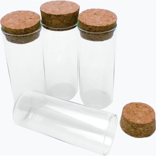 30*75mm 35ml Glass Vials Jars Test Tube With Cork Stopper Empty Glass Transparent Clear Bottles 50pcs/Lot