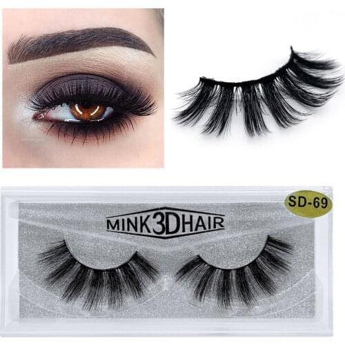3D Imitation Mink Hair 25mm European and American False Eyelashes Soft and Long Eyelashes Thick and Natural Stage Performance