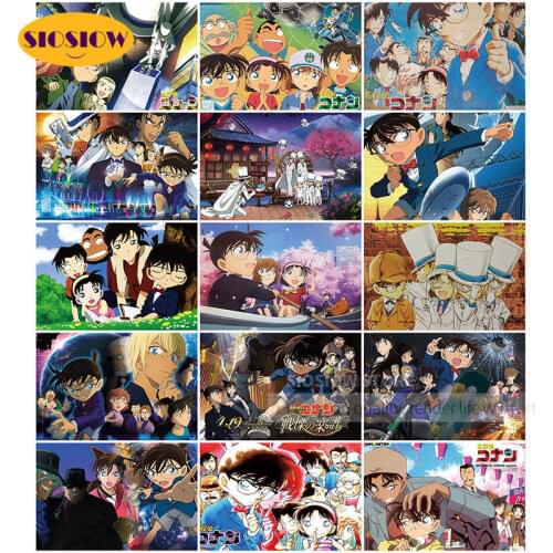 Anime Poster 5d Diy Diamond Painting Crystal Detective Conan Square Diamond Embroidery Japanese Cross Stitch Home Decor Children