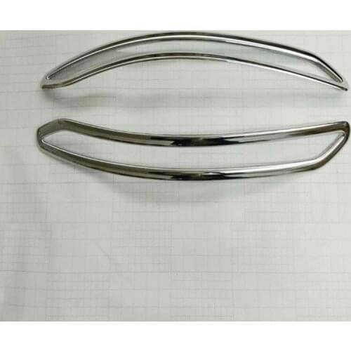 For Hyundai Elantra AD 2016 2017 Car Rear Fog Lights Covers Tail Brake Lamps Frame Stickers External Decoration Auto Accessories