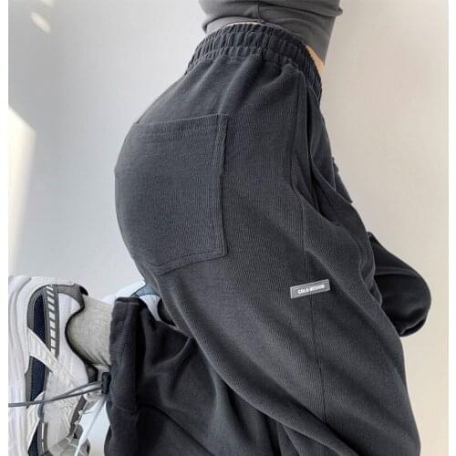 Sports Pants Women Loose Spring And Summer Straight Wide-leg Pants 2021 New Small Waist Pants Ins Casual Pants -40