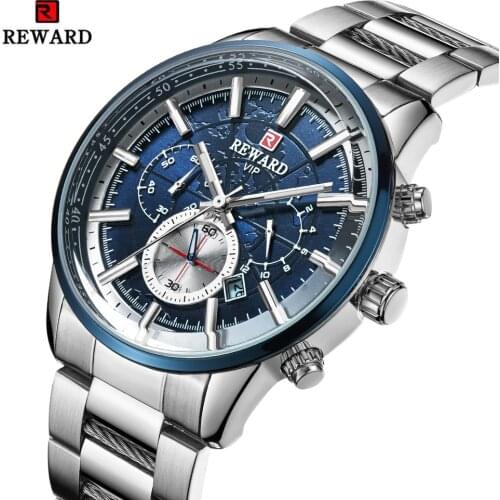 Top Brand REWARD Luxury Men Fashion Sports Watches Chronograph Date Clock Luminous Waterproof Mens Watch Men Relogio Masculino