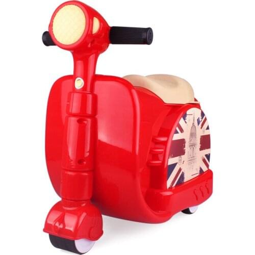 Scooter luggage Childrens motorcycle suitcase ride boys and girls baby Trunk Trolley case Travel Box suitcase box kid toys