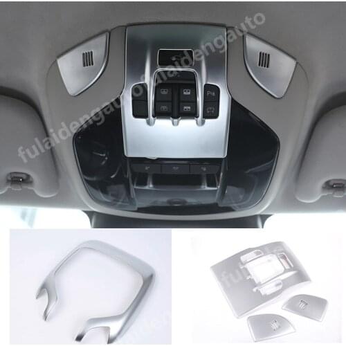For Maserati Levante 2016-2020 Silver ABS Carbon Fiber Interior Front Reading Light Lamp Frame Cover Trim Car Accessories