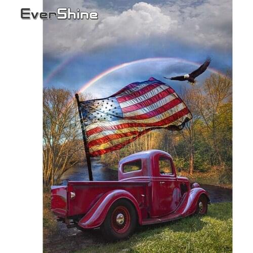 EverShine 5D Diamond Painting New 2019 Car Picture Rhinestones Diamond Mosaic Full Set Scenery Bead Embroidery Wall Decor Art