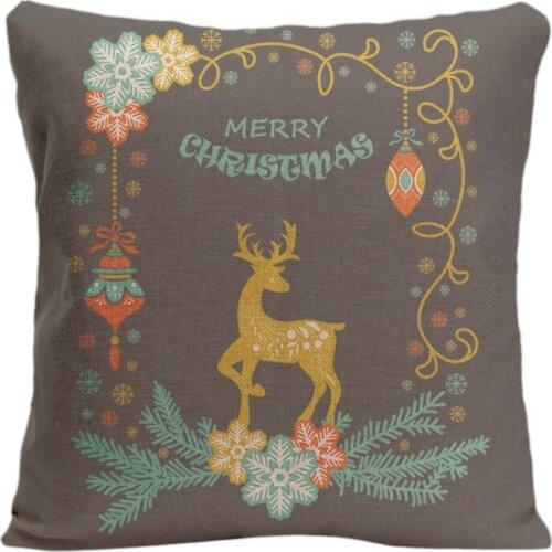 Cotton Linen Christmas Holiday Throw Pillow Case Decorative Cushion Cover Pillowcase Customize Gift By Lvsure For Car Sofa Seat